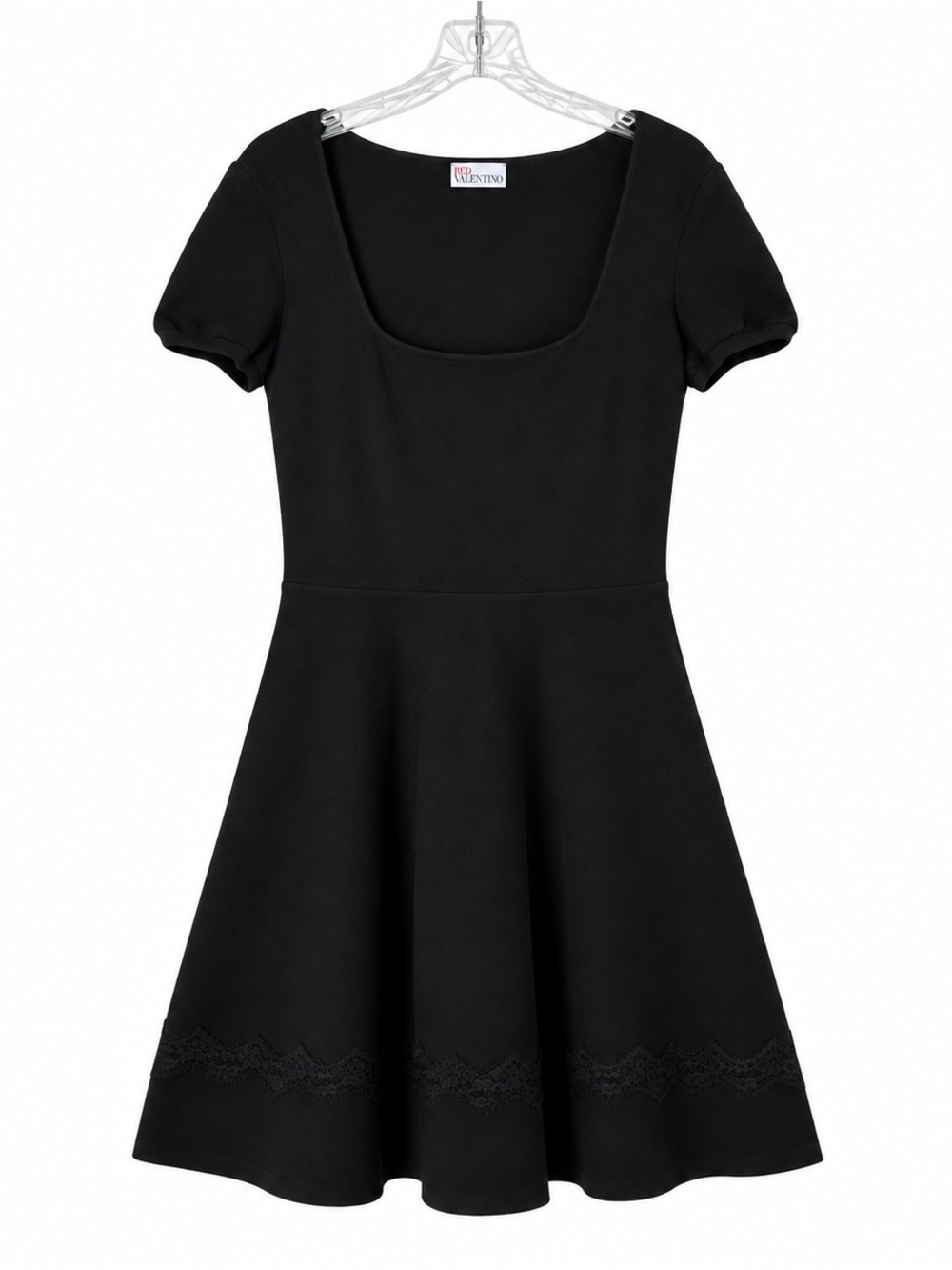 RED by Valentino Black Knit Dress Large
